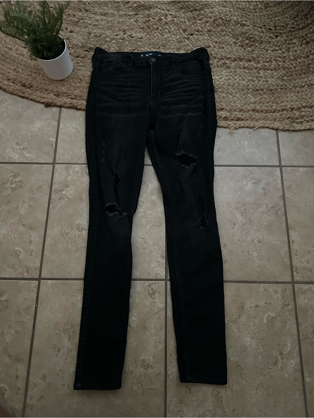 BLACK HIGH RISE SUPER SKINNY JEANS